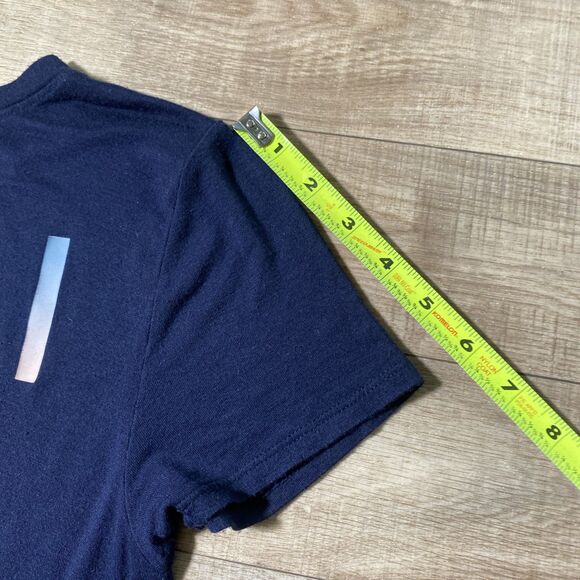 Hollister Womens Small Easy Tee Shirt Navy Blue Short Sleeve Soft Relaxed Fit - Picture 7 of 7